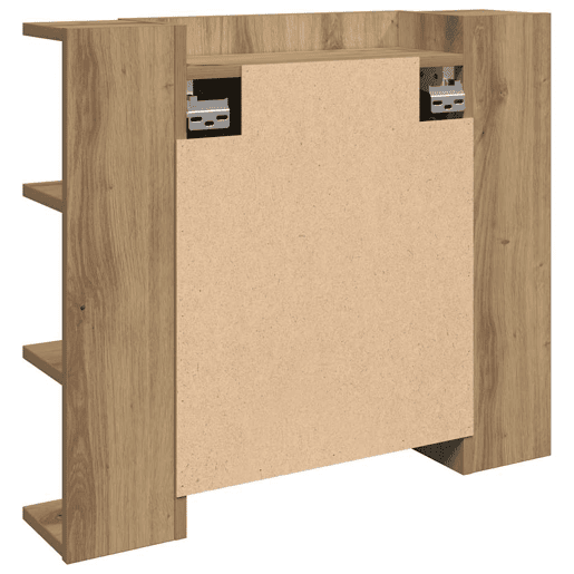 vidaXL Armário espelhado com LED 70x16,5x60 cm carvalho artisiano vidaXL Armário espelhado com LED 70x16,5x60 cm carvalho artisiano
