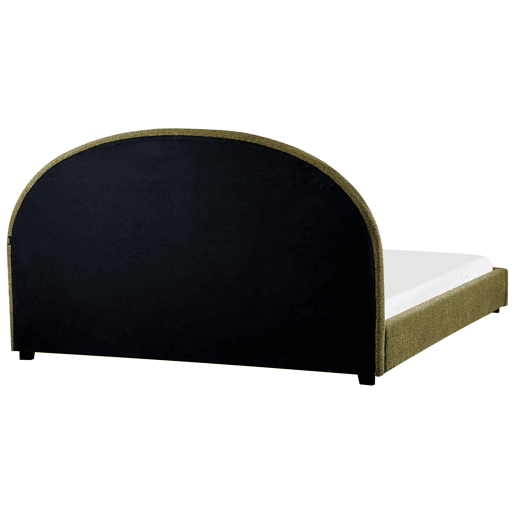 Cama Bouclé VAUCLUSE 180 x 200 cm Verde-oliva