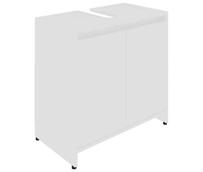 Vidaxl armario de baño madera contrachapada blanco 60x33x61 cm