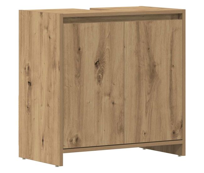 Vidaxl mueble de lavabo de baño madera roble artisan 60x33x60 cm