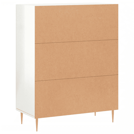 vidaXL Aparador 69,5x34x90 cm madeira processada branco brilhante vidaXL Aparador 69,5x34x90 cm madeira processada branco brilhante