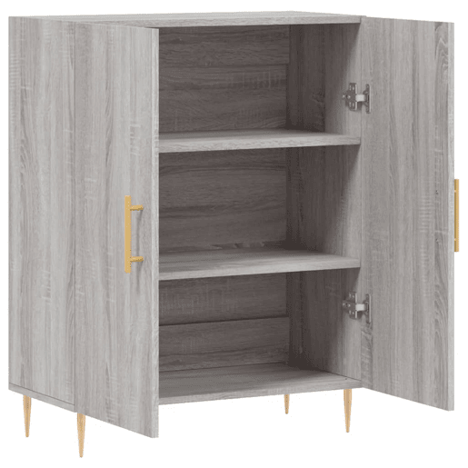 vidaXL Aparador 69,5x34x90 cm derivados de madeira cinzento sonoma vidaXL Aparador 69,5x34x90 cm derivados de madeira cinzento sonoma