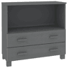vidaXL Aparador HAMAR 85x35x80 cm pinho maciço cinza-escuro