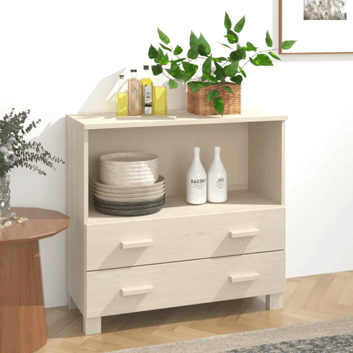 vidaXL Aparador HAMAR 85x35x80 cm pinho maciço castanho-mel vidaXL Aparador HAMAR 85x35x80 cm pinho maciço castanho-mel