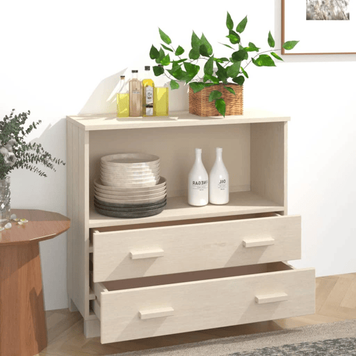 vidaXL Aparador HAMAR 85x35x80 cm pinho maciço castanho-mel vidaXL Aparador HAMAR 85x35x80 cm pinho maciço castanho-mel