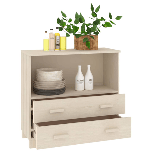 vidaXL Aparador HAMAR 85x35x80 cm pinho maciço castanho-mel vidaXL Aparador HAMAR 85x35x80 cm pinho maciço castanho-mel