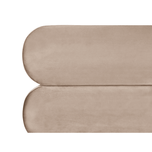 Cama Veludo LESSAY 180 x 200 cm Taupe