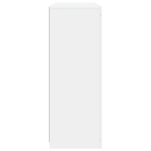vidaXL Aparadores c luzes LED 3 pcs derivados de madeira branco vidaXL Aparadores c luzes LED 3 pcs derivados de madeira branco