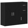 vidaXL Aparador Carvalho Preto 91x29,5x75 cm Madeira Engenheirada