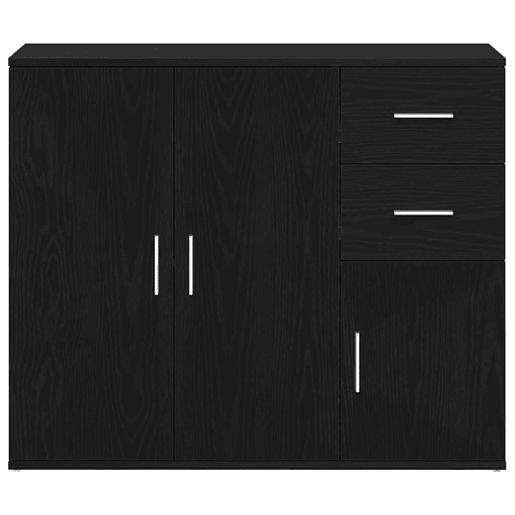 vidaXL Aparador Carvalho Preto 91x29,5x75 cm Madeira Engenheirada