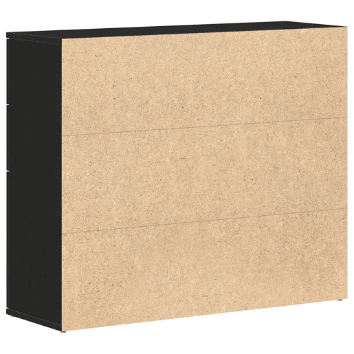 vidaXL Aparador Carvalho Preto 91x29,5x75 cm Madeira Engenheirada