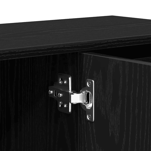 vidaXL Aparador Carvalho Preto 91x29,5x75 cm Madeira Engenheirada