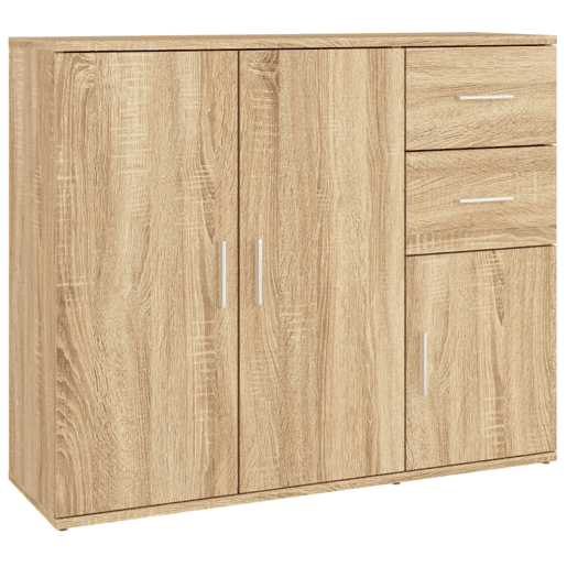 vidaXL Aparador Carvalho Sonoma 91x29,5x75 cm Madeira Engenheirada