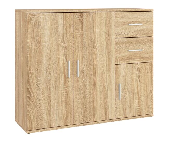 Vidaxl aparador roble sonoma 91x29,5x75 cm madera de ingeniería