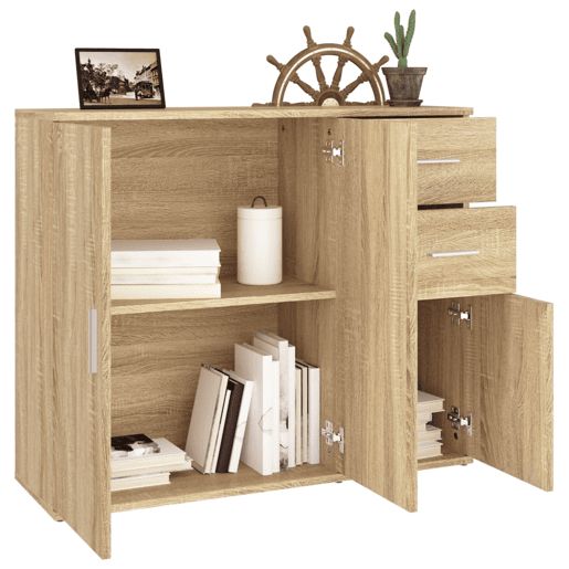 vidaXL Aparador Carvalho Sonoma 91x29,5x75 cm Madeira Engenheirada
