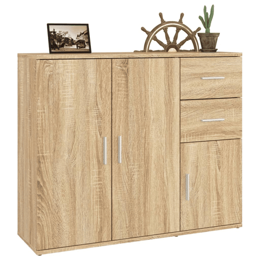 vidaXL Aparador Carvalho Sonoma 91x29,5x75 cm Madeira Engenheirada