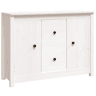 vidaXL Aparador 100x35x74 cm madeira de pinho maciça branco