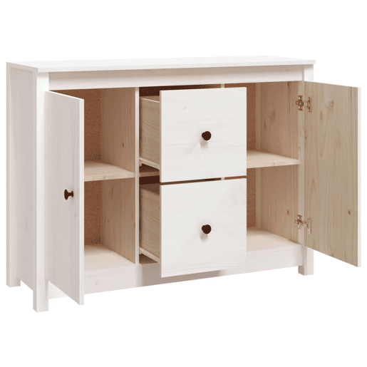 vidaXL Aparador 100x35x74 cm madeira de pinho maciça branco vidaXL Aparador 100x35x74 cm madeira de pinho maciça branco