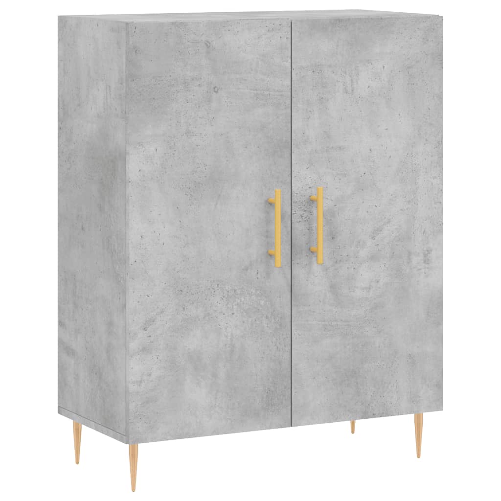 Vidaxl aparador de madera de ingeniería gris hormigón 69,5x34x90 cm