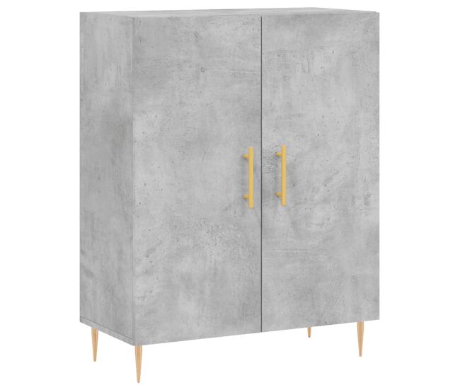 Vidaxl aparador de madera de ingeniería gris hormigón 69,5x34x90 cm