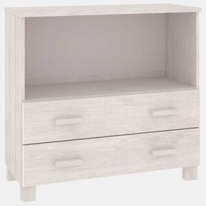 vidaXL Aparador HAMAR 85x35x80 cm pinho maciço branco