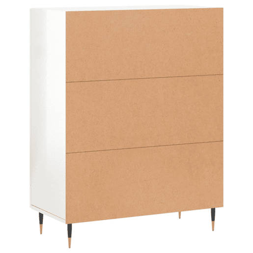 vidaXL Aparador 69,5x34x90 cm madeira processada branco brilhante vidaXL Aparador 69,5x34x90 cm madeira processada branco brilhante