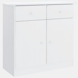 vidaXL Aparador ALTA 77x35x73 cm madeira de pinho maciça branco
