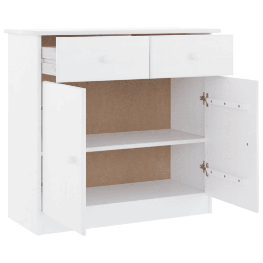 vidaXL Aparador ALTA 77x35x73 cm madeira de pinho maciça branco