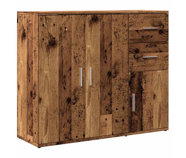 Vidaxl aparador de madera de ingeniería envejecida 91x29,5x75 cm