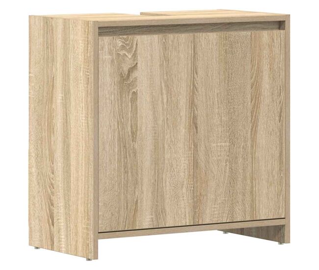 Vidaxl armario de baño madera contrachapada color roble 60x33x61 cm