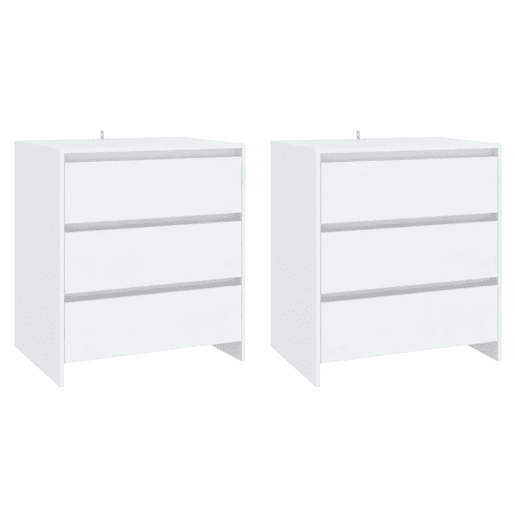 vidaXL 3 pcs aparador em madeira processada branco