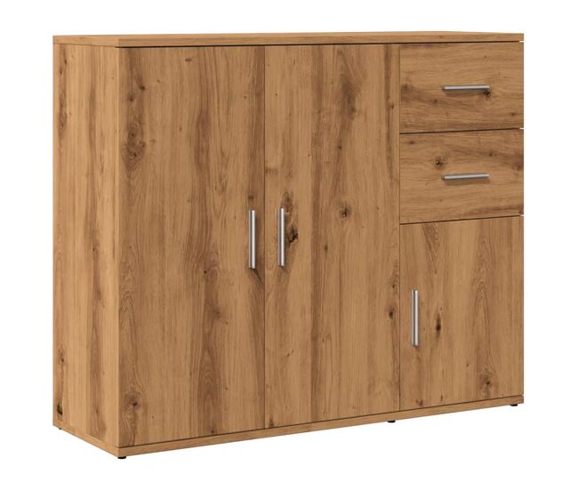 Vidaxl aparador roble artisan 91x29,5x75 cm madera de ingeniería