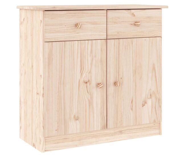 Vidaxl aparador alta madera maciza de pino 77x35x73 cm