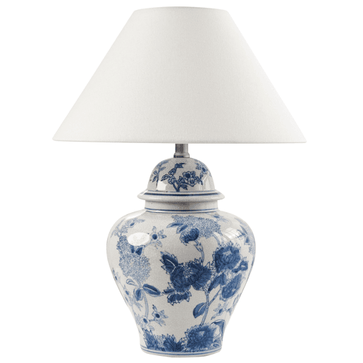 Candeeiro de mesa SORRAIA Porcelana BrancoAzul Candeeiro de mesa SORRAIA Porcelana BrancoAzul