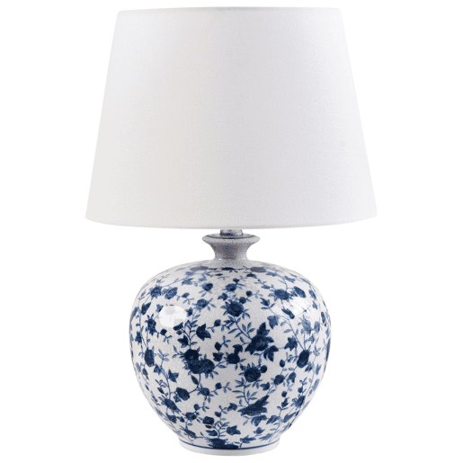 Candeeiro de mesa SILVES Porcelana BrancoAzul