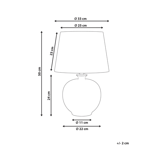Candeeiro de mesa SILVES Porcelana BrancoAzul