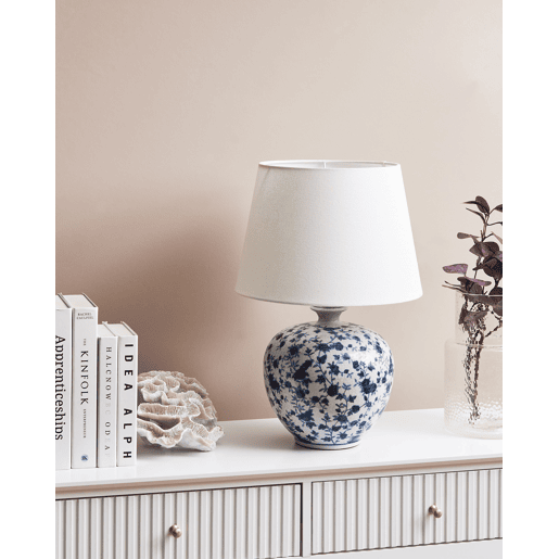 Candeeiro de mesa SILVES Porcelana BrancoAzul