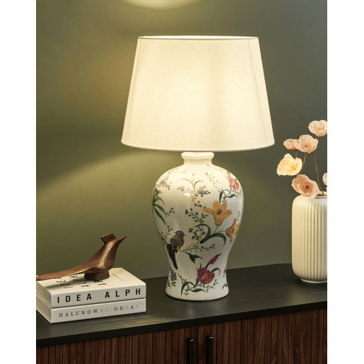 Candeeiro de mesa FEBROS Porcelana Branco