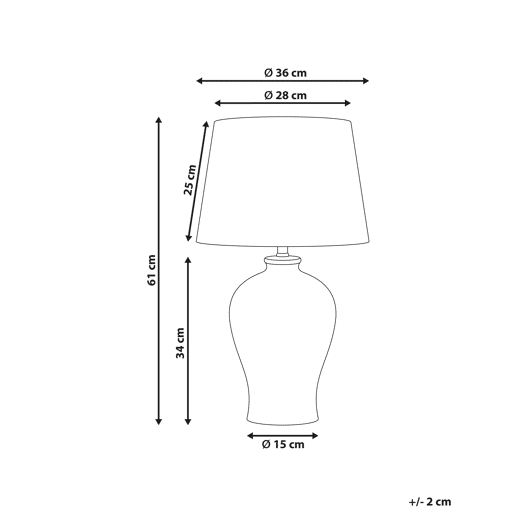 Candeeiro de mesa FEBROS Porcelana Branco