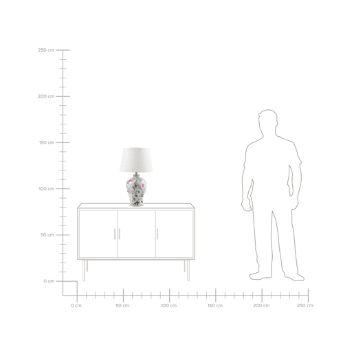Candeeiro de mesa FEBROS Porcelana Branco