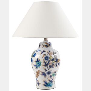 Candeeiro de mesa MORACA Porcelana BrancoAzul
