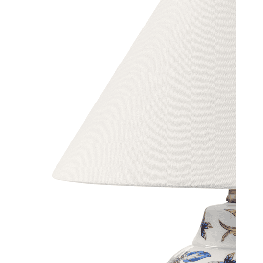Candeeiro de mesa MORACA Porcelana BrancoAzul Candeeiro de mesa MORACA Porcelana BrancoAzul