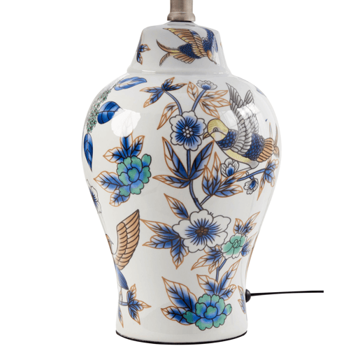 Candeeiro de mesa MORACA Porcelana BrancoAzul Candeeiro de mesa MORACA Porcelana BrancoAzul
