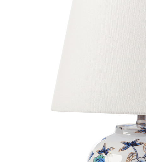 Candeeiro de mesa SUNJA Porcelana BrancoAzul