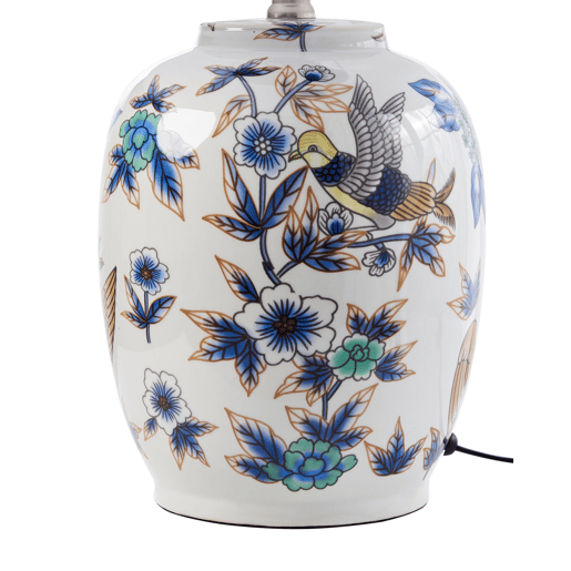 Candeeiro de mesa SUNJA Porcelana BrancoAzul