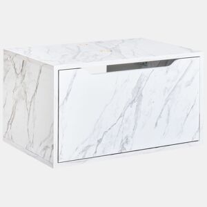 Móvel de casa de banho suspenso PETROLINA 60 cm Mármore branco