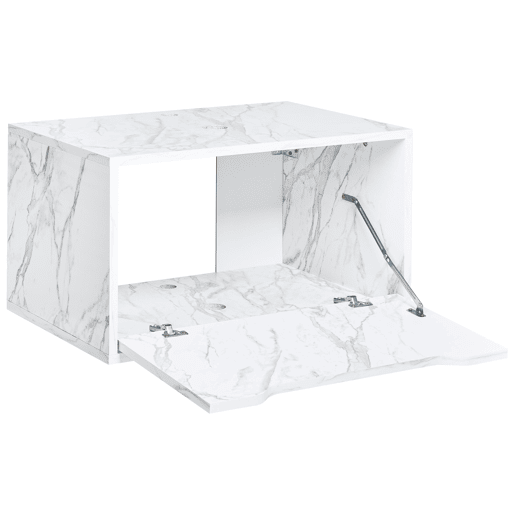 Móvel de casa de banho suspenso PETROLINA 60 cm Mármore branco