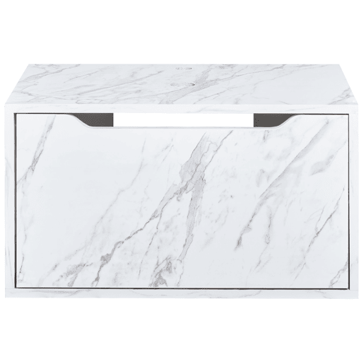 Móvel de casa de banho suspenso PETROLINA 60 cm Mármore branco