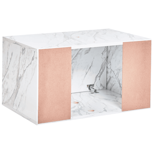Móvel de casa de banho suspenso PETROLINA 60 cm Mármore branco