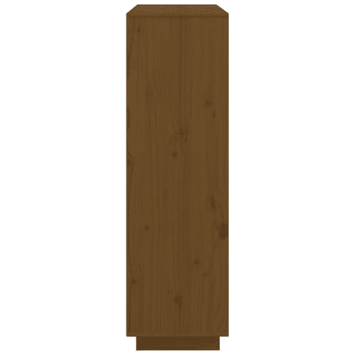 vidaXL Aparador alto 110,5x35x117 cm pinho maciço castanho mel